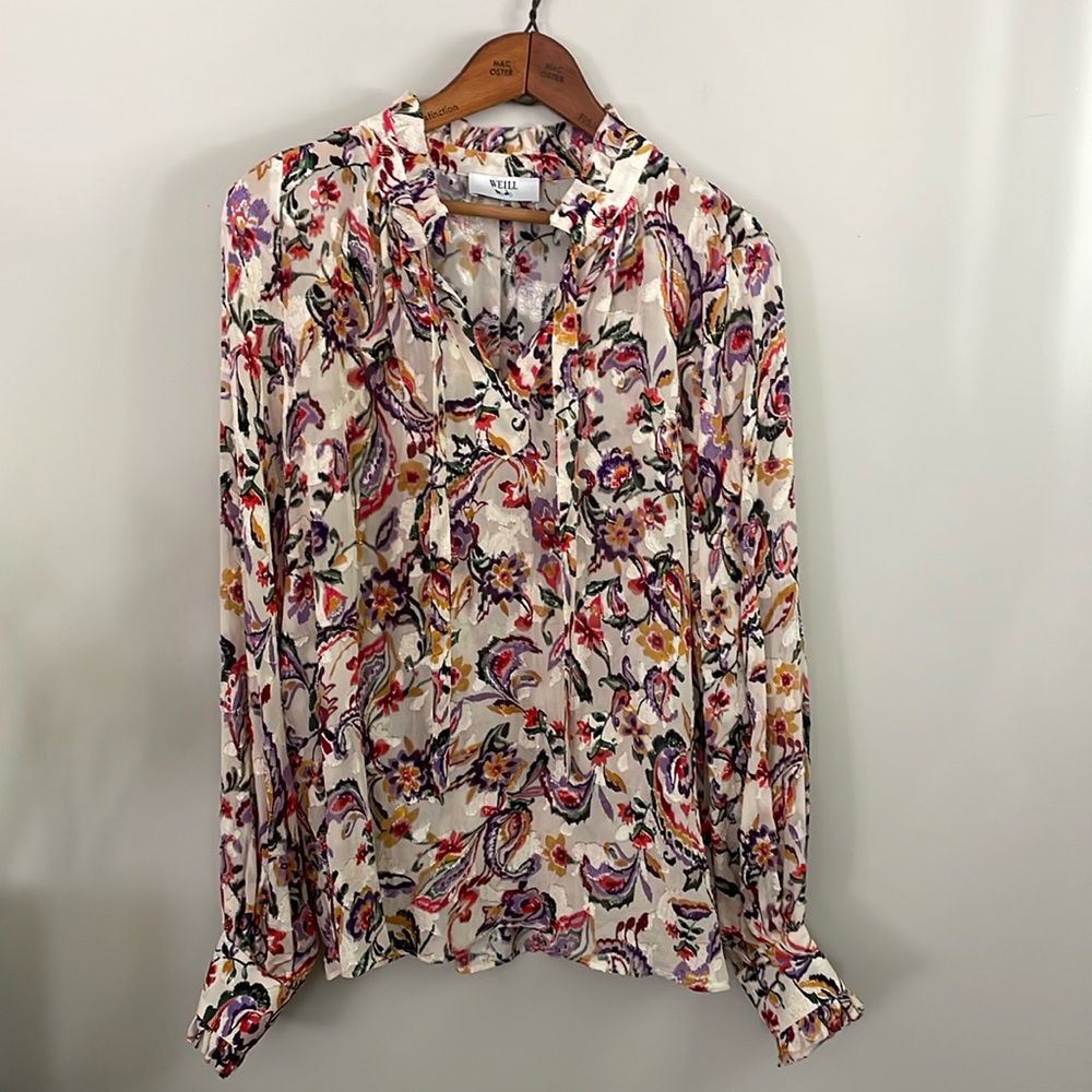 Weill Long Sleeve Button Cuff Blouse- Women’s Size US: 2